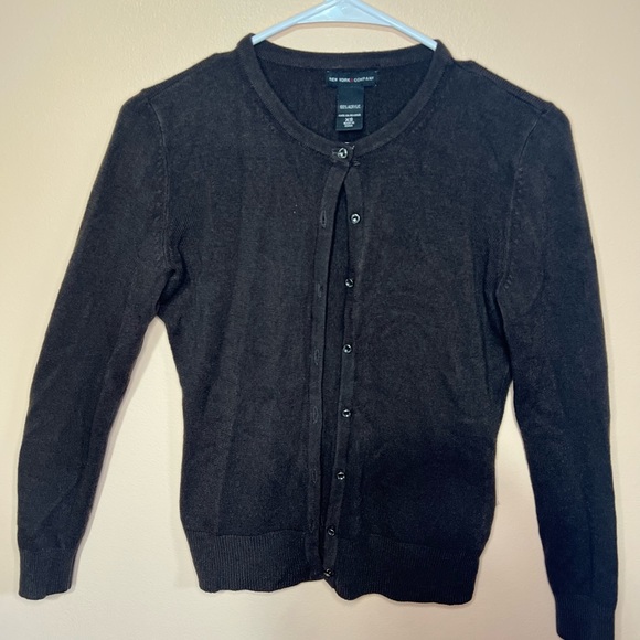 New York Company Button Front Solid Cardigan - Picture 2 of 5